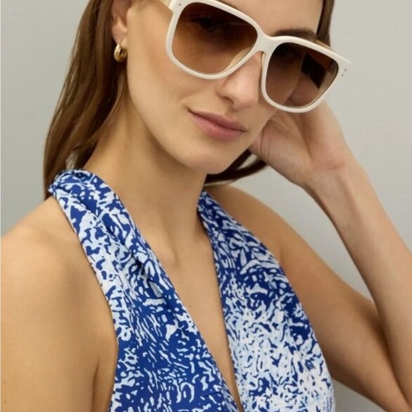 Linda Farrow white & Cream Sunglasses - Picture 6 of 9
